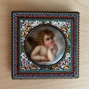 Italian Hand Painted Frame - Angel Micro Mosaic